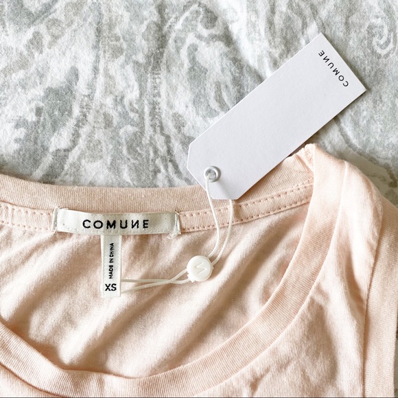 COMUNE Sunshine Tank Top Rose Water Pink NEW NWT Gold Embroidered - Picture 3 of 8
